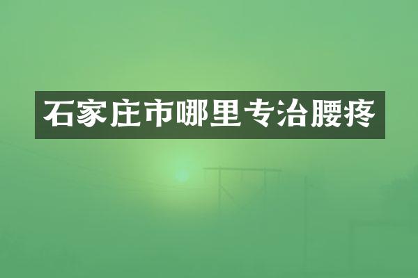石家庄市哪里专治腰疼