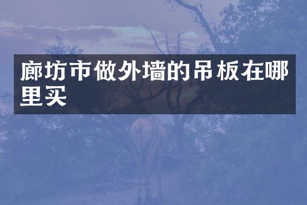 廊坊市做外墙的吊板在哪里买