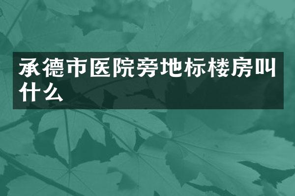 承德市医院旁地标楼房叫什么