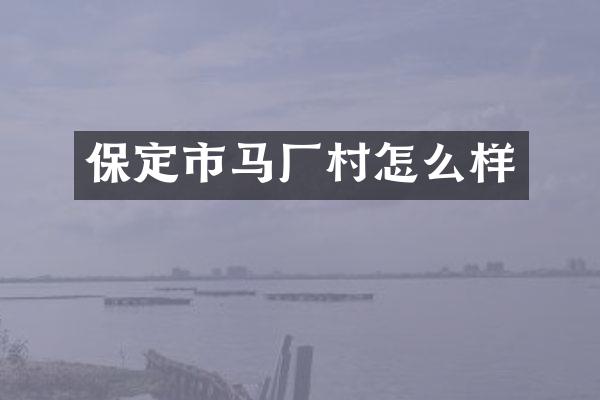 保定市马厂村怎么样