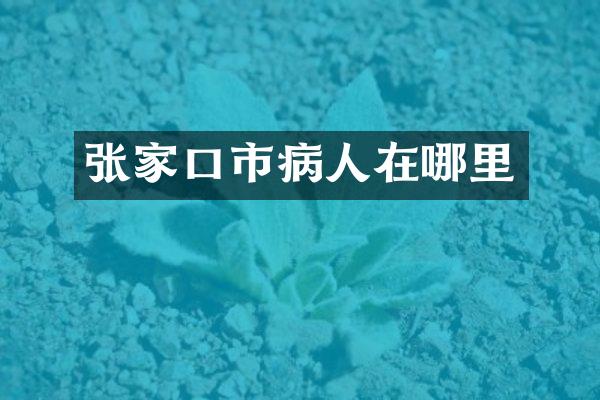 张家口市病人在哪里