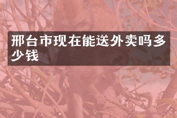 邢台市现在能送外卖吗多少钱