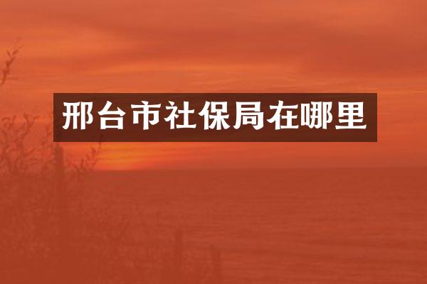邢台市社保局在哪里