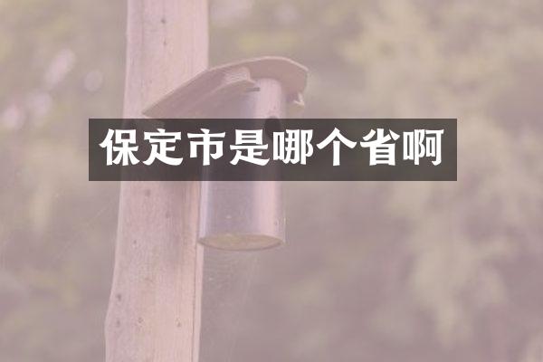 保定市是哪个省啊
