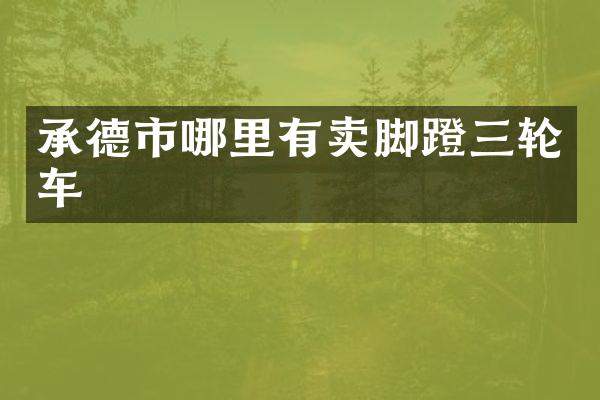 承德市哪里有卖脚蹬三轮车