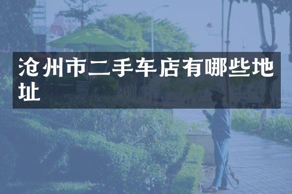 沧州市二手车店有哪些地址