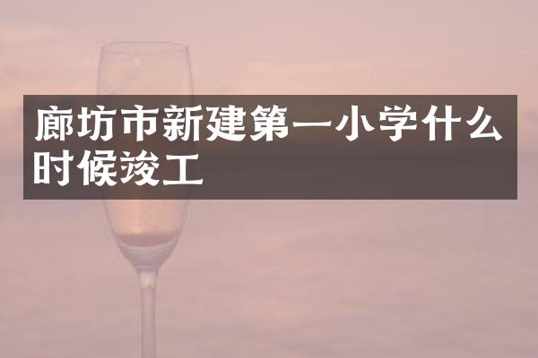 廊坊市新建第一小学什么时候竣工