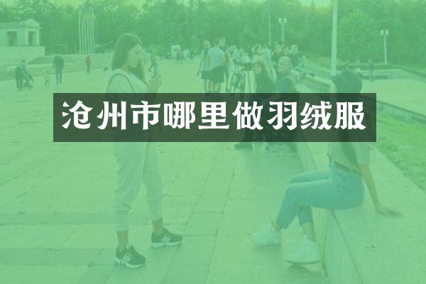 沧州市哪里做羽绒服