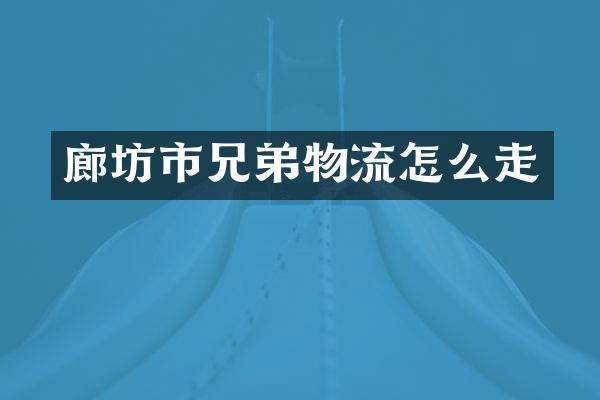 廊坊市兄弟物流怎么走