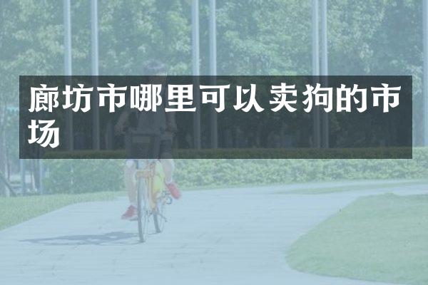廊坊市哪里可以卖狗的市场