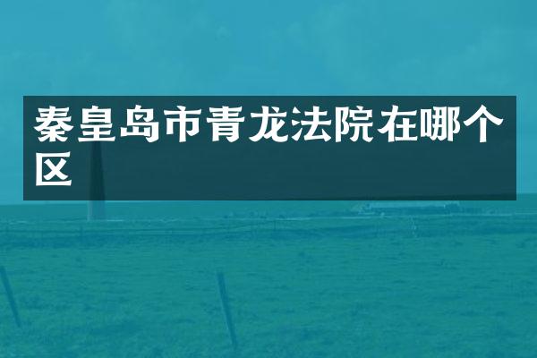 秦皇岛市青龙法院在哪个区