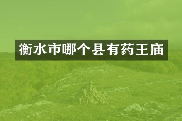 衡水市哪个县有药王庙