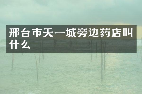 邢台市天一城旁边药店叫什么