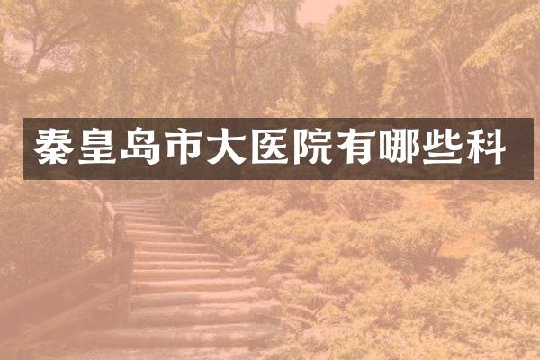 秦皇岛市大医院有哪些科