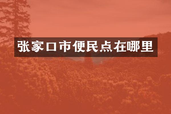 张家口市便民点在哪里