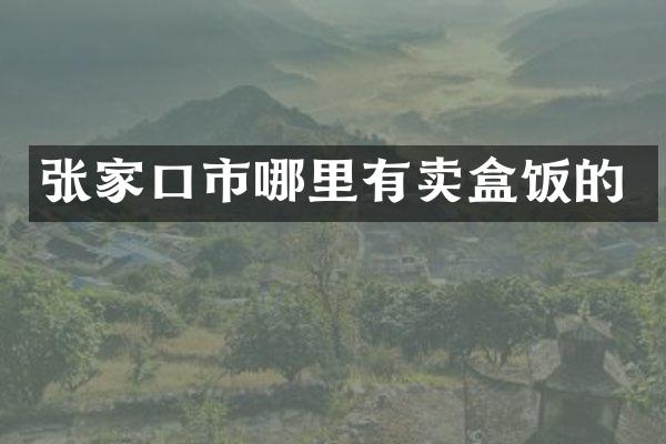张家口市哪里有卖盒饭的
