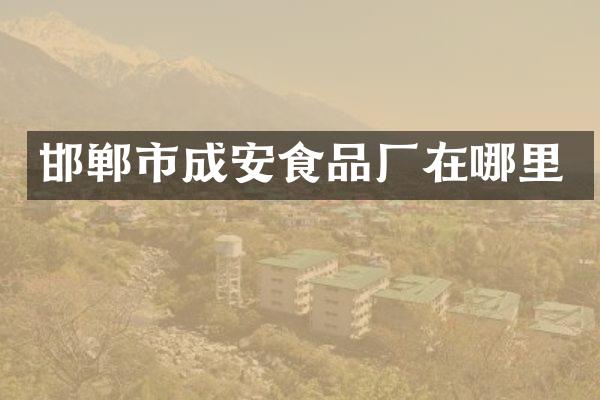 邯郸市成安食品厂在哪里