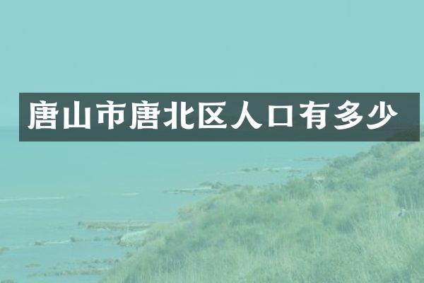 唐山市唐北区人口有多少