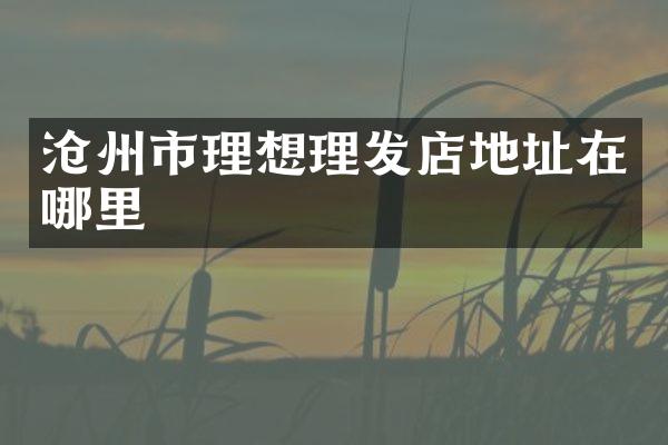 沧州市理想理发店地址在哪里