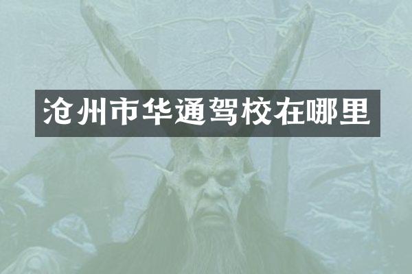 沧州市华通驾校在哪里