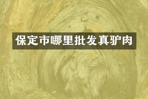 保定市哪里批发真驴肉