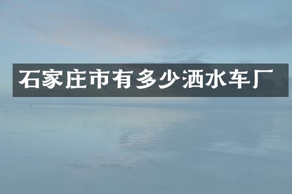 石家庄市有多少洒水车厂