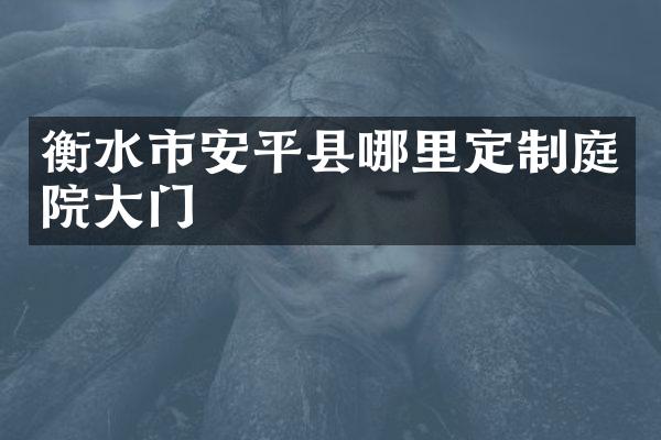 衡水市安平县哪里定制庭院大门