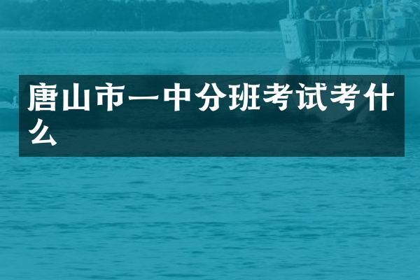 唐山市一中分班考试考什么