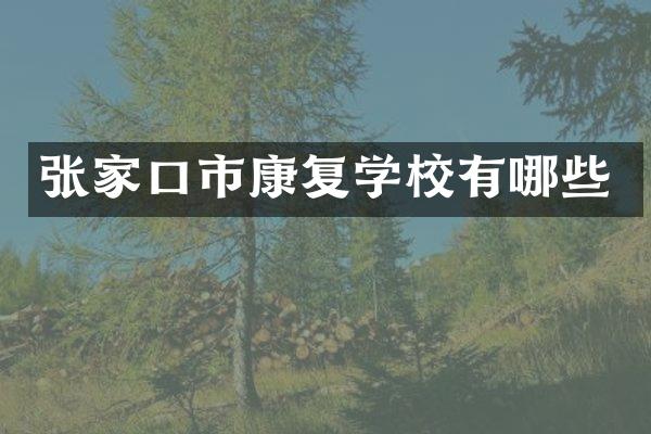 张家口市康复学校有哪些