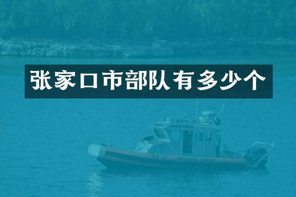 张家口市部队有多少个