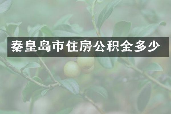 秦皇岛市住房公积金多少
