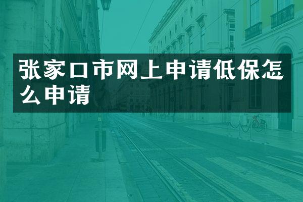 张家口市网上申请低保怎么申请
