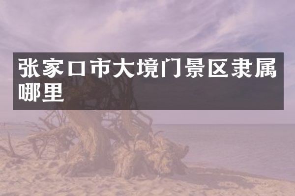 张家口市大境门景区隶属哪里