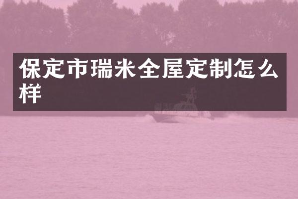 保定市瑞米全屋定制怎么样