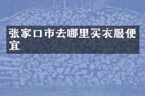 张家口市去哪里买衣服便宜