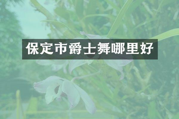 保定市爵士舞哪里好