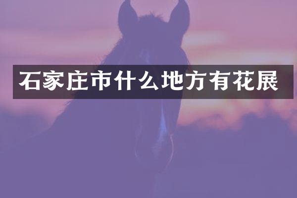 石家庄市什么地方有花展