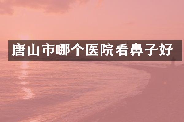 唐山市哪个医院看鼻子好