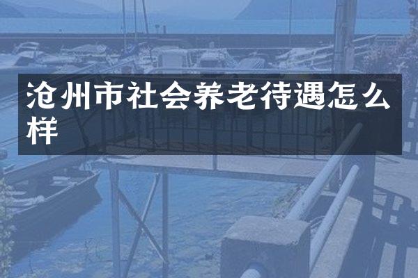 沧州市社会养老待遇怎么样