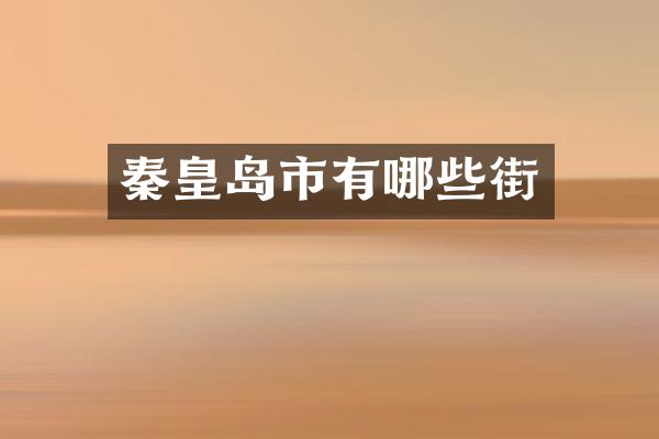 秦皇岛市有哪些街