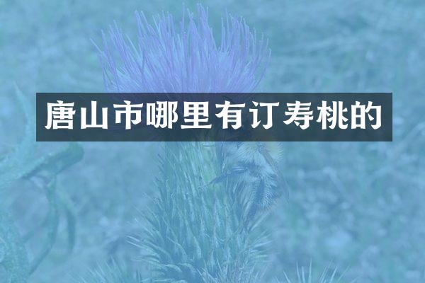 唐山市哪里有订寿桃的