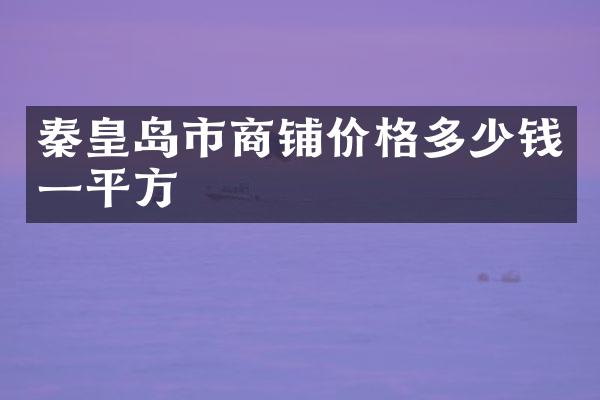 秦皇岛市商铺价格多少钱一平方