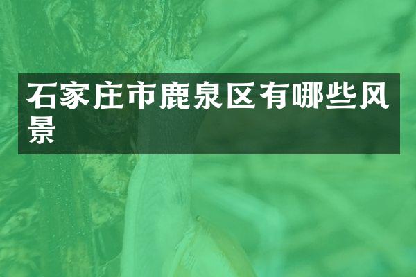 石家庄市鹿泉区有哪些风景