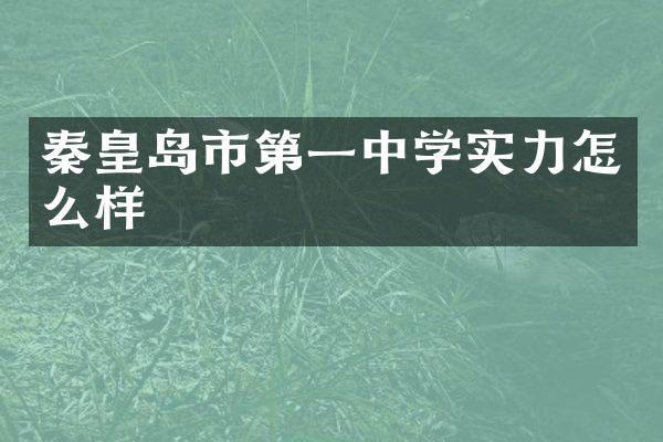 秦皇岛市第一中学实力怎么样