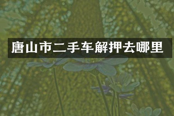 唐山市二手车解押去哪里
