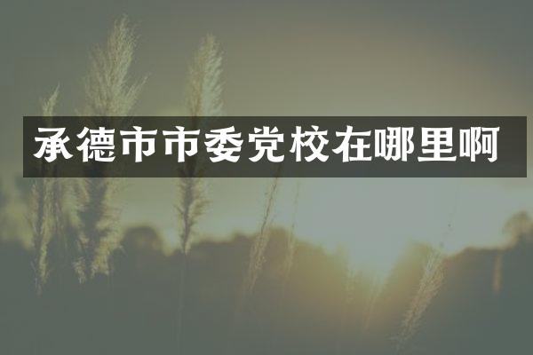 承德市市委党校在哪里啊
