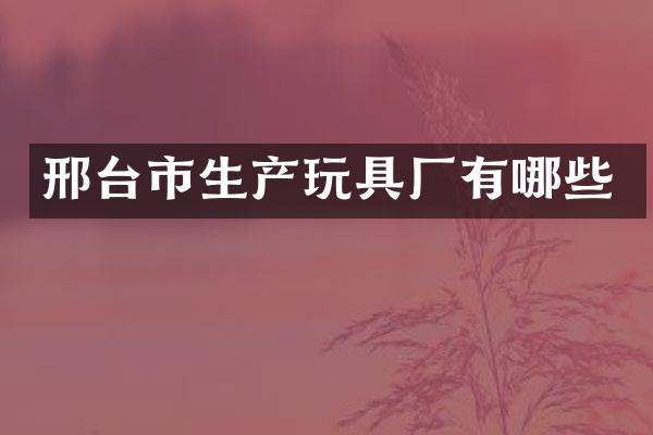 邢台市生产玩具厂有哪些
