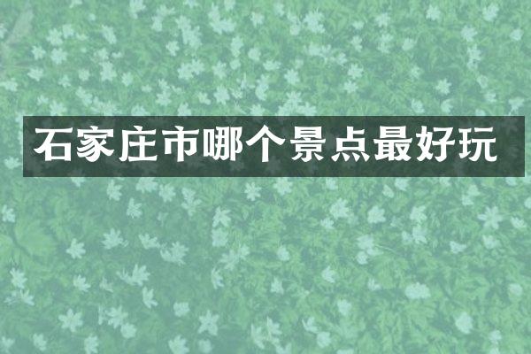 石家庄市哪个景点最好玩