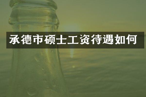 承德市硕士工资待遇如何