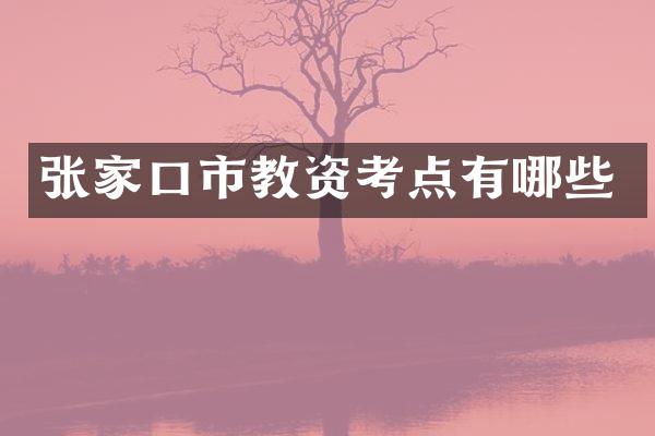 张家口市教资考点有哪些
